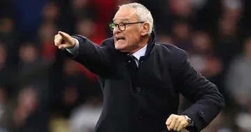 Claudio Ranieri reacts during the Premier League match between Watford and Manchester United at Vicarage Road on November 20, 2021 in Watford, England. (Photo by Alex Pantling/Getty Images)