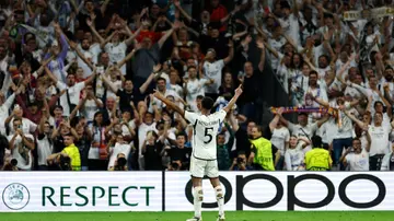 Jude Bellingham, Real Madrid, celebration, UEFA Champions League