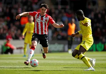 Tino Livramento (left) has joined Newcastle from Southampton