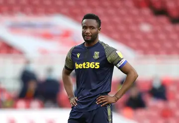 Mikel Obi in action for Stoke City.