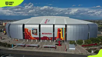 An aerial view of State Farm Stadium