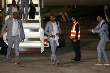 Neymar and the rest of Tite's Brazil squad arrive in Doha