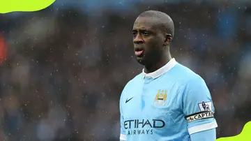 Yaya Toure of Manchester City during an EPL match against Leicester City in 2016