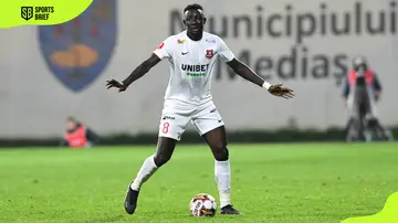 Baba Alhassan in possession during a match