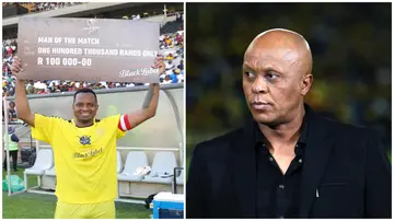 Doctor Khumalo reacts to Kaizer Chiefs' decision to allow Itumeleng Khune featured in the Carling Cup final. Photo: @iDiskiTimes. 