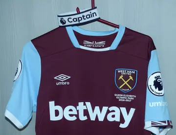 General view of the West Ham United jersey at London Stadium