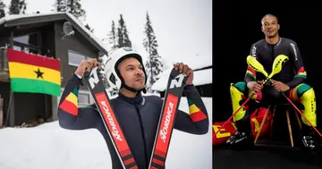 Carlos Mäder is an Alpine Skier from Ghana and will be in Beijing 2022. SOURCE: Twitter/ @GSportsHistory
