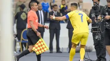 Cristiano Ronaldo, red, card, Al-Nassr, Al-Hilal, Saudi Super Cup.