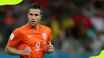 Robin van Persie of Holland looks on during their World Cup match against Costa Rica on 5 July 2014.