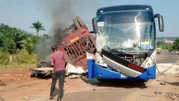 BREAKING: Nigeria football team involved in ghastly car crash