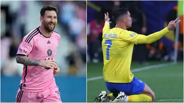 Cristiano Ronaldo, Lionel Messi, chants, Al-Nassr, Al Raed, Saudi League, fans.