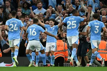 Julian Alvarez (centre) was the match-winner as Manchester City beat Newcastle 1-0