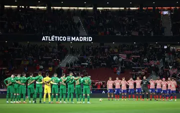 The players of Atletico Madrid and Elche lined up in tribute to Pele ahead of their La Liga meeting on Thursday