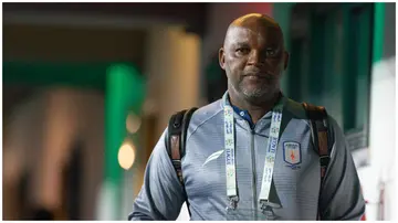 Abha Club boss, Pitso Mosimane, is tasked with avoiding relegation from the Saudi Pro League. Photo: AbhaFC.