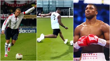 Anthony Joshua, freekick, David Beckham, Inter Miami, boxing