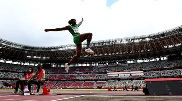 Nigerian Athlete Ese Brume Reacts After Winning Nigeria’s First Medal at Tokyo 2020 Olympic Games
