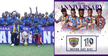 Hearts celebrating their 21st title. SOURCE: Twitter/ @ghanafaofficial @HeartsOfOakGH