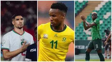 South Africa, Bafana Bafana, AFCON 2023, Morocco, Nigeria, Themba Zwane, Achraf Hakimi, Victor Osimhen.