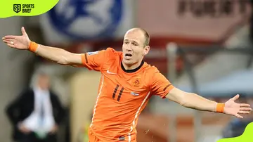 Best Dutch soccer players include Netherlands' striker Arjen Robben who celebrates after scoring the third goal against Uruguay during the 2010 World Cup semi-final on 6 July 2010 at Green Point Stadium in Cape Town.