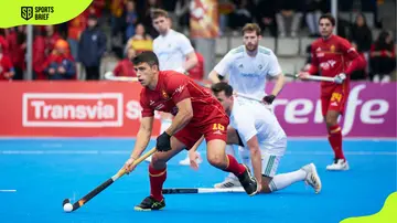 Jordi Bonastre in action during the FIH Men's Olympic Hockey Qualifier match