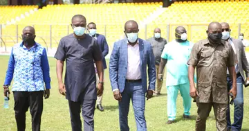 Sports Minister and FA President at the Accra Sports Stadium. SOURCE: Twitter/ @ghanafaofficial