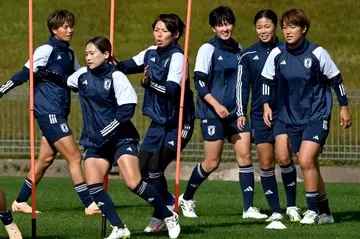 Japan players training in Auckland on Thursday ahead of their Women's World Cup quarter-final clash with Sweden