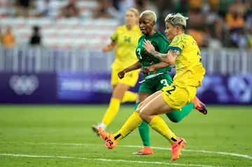 Michelle Heyman fires in Australia's winner in an incredible game against Zambia