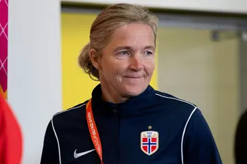 Hege Riise took charge of Norway