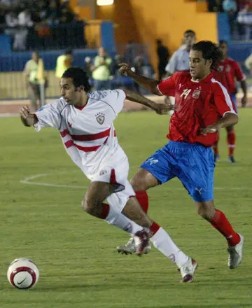 Al Ahly (red) defeated fierce rivals Zamalek on their way to CAF Champions League glory in 2005