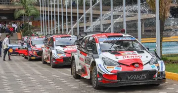 Safari Rally cars.Photo: State House Kenya.
