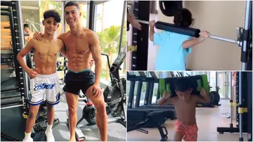 Cristiano Ronaldo, gym, fitness, son, Mateo, Eva, Cristiano Jr, Al-Nassr, Georgina Rodriguez.