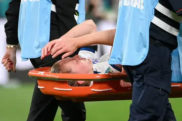 England midfielder Keira Walsh was stretchered off against Denmark