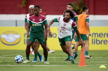 Former Real Madrid star Marcelo (R) brings his vast experience to Fluminense's bid to win the Copa Libertadores for the first time