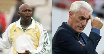 pitso mosimane, hugo broos, 2023, africa cup of nations, south africa, bafana bafana, al ahly