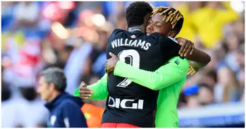 Inaki Williams, Nico Williams, La Liga, Athletic Bilbao, first, goal, Spain, league, brothers