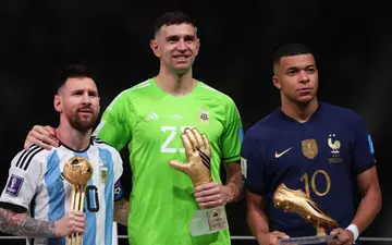 Emiliano Martínez, Messi, Mbappe, Morgan, mock, World Cup