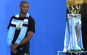 Pep Guardiola believes Vincent Kompany (left) will be Manchester City manager one day