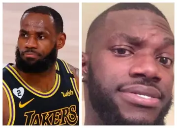 Aaron Mclelland (R) is Lebron's half brother