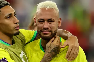 Neymar was in tears after Brazil's elimination from the World Cup