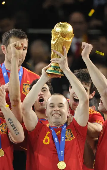 Spain's national football team's World Cup trophy