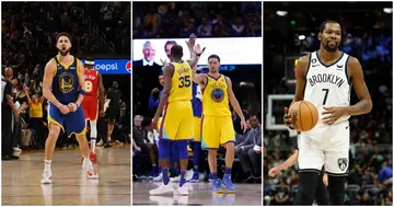 Klay Thompson, Kevin Durant, Golden State Warriors, Brooklyn Nets, NBA, 2019 NBA Finals
