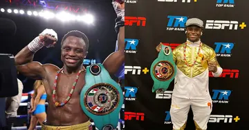 Isaac Dogboe after victory over Diaz. SOURCE: Twitter/ @IsaacDogboe