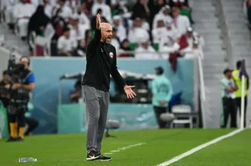 Qatar's Spanish coach Felix Sanchez watched his team become the first to exit the World Cup