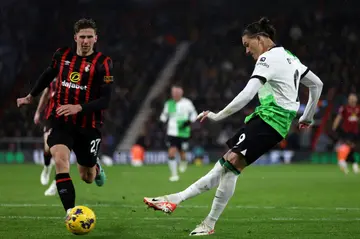 Darwin Nunez (right)scored twice in Liverpool's 4-0 win at Bournemouth