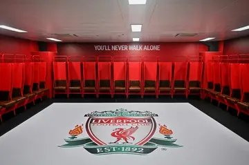 A dressing room inside Bangkok's Rajamangala National Stadium is ready to welcome English Premier League side Liverpool