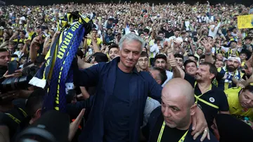 Jose Mourinho, Fenerbahce, Istanbul, Turkey, fans, welcome.