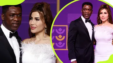 Clarence Seedorf and Sophia Makramati at the 2022 FIFA World Cup