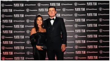 Harry Maguire and his girlfriend, Fern Hawkins. Photo: @harrymaguire93.