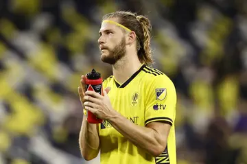 Walker Zimmerman of Nashville SC during Game Two of the first round of the 2023 MLS Cup Playoffs at GEODIS Park on November 07, 2023, in Nashville, Tennessee.