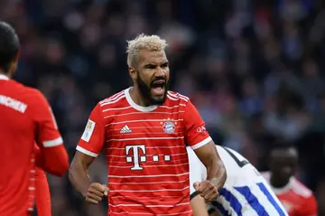 Eric Maxim Choupo-Moting's two goals were decisive for Bayern Munich in their 3-2 win over Hertha Berlin
